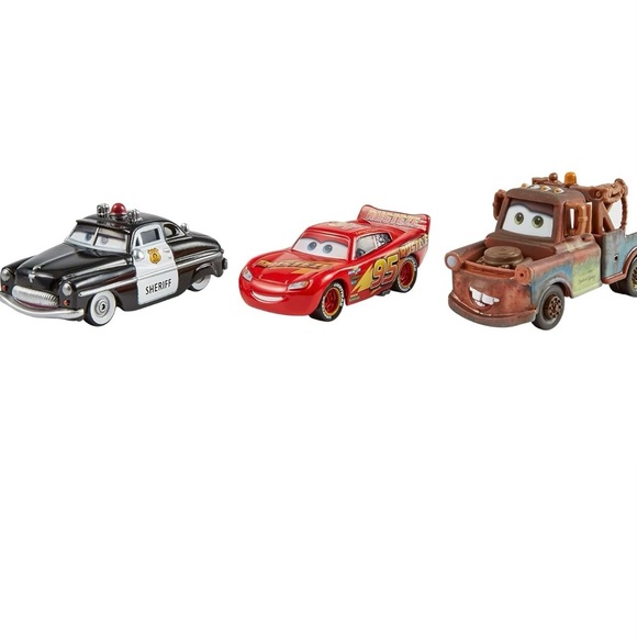 "Disney Cars Radiator Springs 3-Pack Die-Cast Toy Cars -Lightning McQueen, Mater - Picture 2 of 5